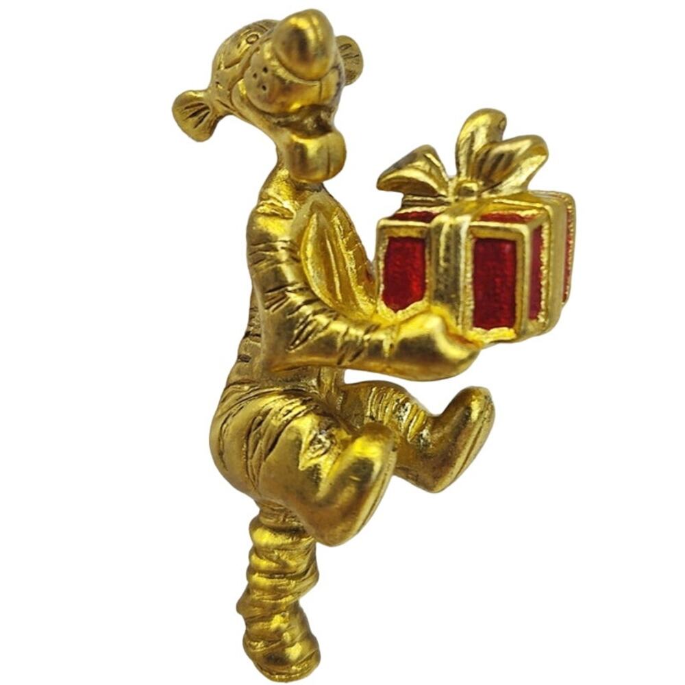 Disney Winnie the Pooh Gold-Toned Holiday Brooch